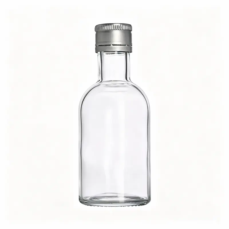 100 ml tomme glas Tequila flasker med aluminium låg