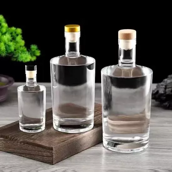 100 ml glas whisky Gin Vodka Tequila flasker med T-kork