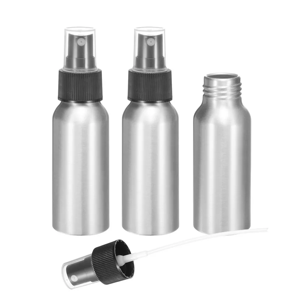 60 ml (2 oz) mini genanvendelig sprayflaske i aluminium med fin tåge